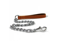 Ancol - Leather Chain Lead, Tan