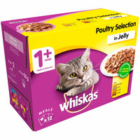 Whiskas - Adult Wet Cat Food Poultry in Jelly 100g pouch - 12 pack