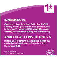 Whiskas - Adult Wet Cat Food Poultry in Jelly 100g pouch - 12 pack