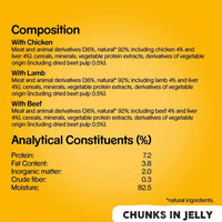 Mars - Pedigree Dog Food in Jelly - Chicken, Lamb, Beef - 12 Cans (385g)