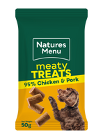 Natures Menu - Meaty Dog Treats, Chicken & Pork - 50G