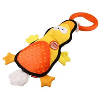 GiGwi - Iron Grip Duck Plush Tug Toy with TPR Handle