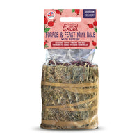 Burgess - Excel Forage & Feast Mini Hay Bale with Rose - 100g