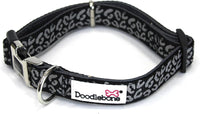 Doodlebone - Padded Collar, Coal Leopard Reflective