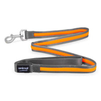 Animal Instincts - Flashing Safety USB Nylon Leash - Grey/Orange - 1.2M
