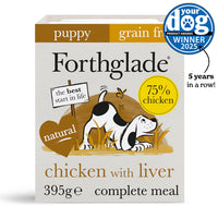 Forthglade - Complete Puppy Grain Free, Chicken Liver & Vegetables - 395g