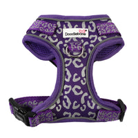 #Doodlebone - Adjustable Airmesh Harness, Violet Leopard Reflective - Size 3-5