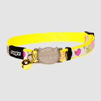 Rogz-  Yellow Dayglo Bird Refloctocat Cat Collar