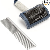 Mikki - Stainless Steel Comb & Hard Pin Slicker Brush