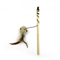 All For Pets - Lamb Wool Flying Mouse Cat Teaser - Asst  Colour
