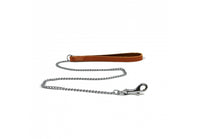 Ancol - Leather Chain Lead, Tan