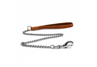 Ancol - Leather Chain Lead, Tan