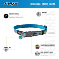 Rogz - Black Refloctocat Cat Collar