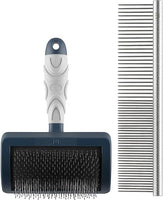Mikki - Stainless Steel Comb & Hard Pin Slicker Brush