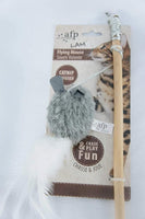 All For Pets - Lamb Wool Flying Mouse Cat Teaser - Asst  Colour