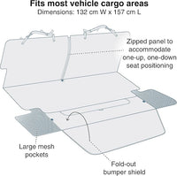 Kurgo - Cargo Cape, Dog Car and SUV Boot Liner, Waterproof & Stain-Resistant, Includes Bumper Guard, Hampton Sand