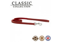 Ancol - Classic Leather Snap Lead - 1mx19mm