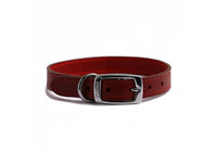 Ancol - Classic Leather Collar, Red