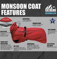 Ancol - Extreme Monsoon Dog Coat, Red