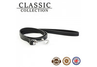 Ancol - Classic Leather Snap Lead - 1mx19mm