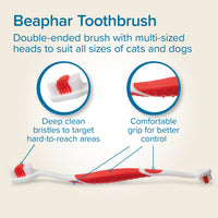 Beaphar - Double Ended Toothbrush for Cats & Dogs