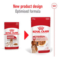 Royal Canin - Medium Adult Dog In Gravy Pouch, 140g