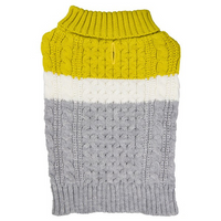 Sotnos - Colour Block Grey & Yellow Jumper