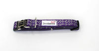 Doodlebone - Padded Collar, Violet Leopard Reflective