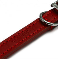 Ancol - Classic Leather Collar, Red