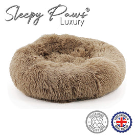 Ancol - Sleepy Paws Super Plush Donut Bed - Oatmeal - Medium (70cm)