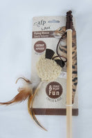 All For Pets - Lamb Wool Flying Mouse Cat Teaser - Asst  Colour