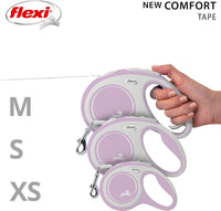 Flexi - New Comfort Retractable Tape Lead - Rose - Medium (5m - 25kg)