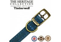 Ancol - Timberwolf Leather Collar, Blue
