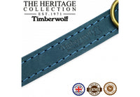 Ancol - Timberwolf Leather Collar, Blue