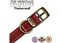 Ancol - Timberwolf Leather Collar, Raspberry