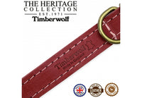Ancol - Timberwolf Leather Collar, Raspberry