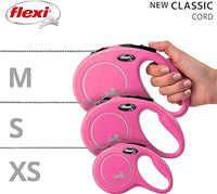 Flexi - New Classic Retractable Cord Lead - Pink - Small (5m - 12kg)