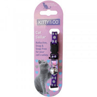 Kitty & Co - Polka Dot Reflective Snag Snap Free Cat Collar - Asst Colour - 8-12” (20-30cm)