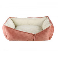 Dream Paws - Geometric Shape Sofa Bed - Coral - Medium