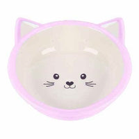 Happy Pet - Ceramic Kitten Face Bowl - Blue