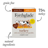 Forthglade - Multi Pack Adult Complete Grain Free Food - Turkey, Lamb, Duck - 12x395g