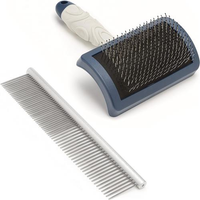 Mikki - Stainless Steel Comb & Hard Pin Slicker Brush