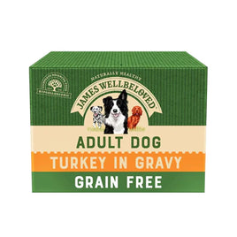 James Wellbeloved - Complete Wet Grain Free Adult Dog Food 100g - Turkey & Veg - 12 pack