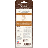 TropiClean - Enticers Teeth Cleaning Gel & Toothbrush for S/M Dogs - Peanut Butter & Honey Flavour - 59ml