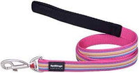 Red Dingo - Stripe Dog Lead - Hot Pink - Medium (2 x 120cm)