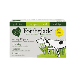 Forthglade - Multi Pack Adult Complete Grain Free Food - Turkey, Lamb, Duck - 12x395g