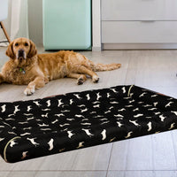 Dream Paws - Water Resistant Canvas Dog Print Mattress - Large