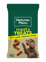 Natures Menu - Meaty Dog Treats - Chicken, Lamb & Pork - 50G