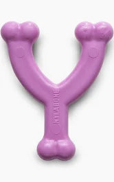 Nylabone - Pink Puppy Wishbone Teething Chew Toy - Chicken - X-Small/Petite