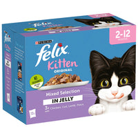 Felix - Mixed Meat Kitten Wet Food - 100g Pouch - 12 Pack